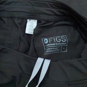 Figs Axim Black Cargo Scrub Pants Size Small